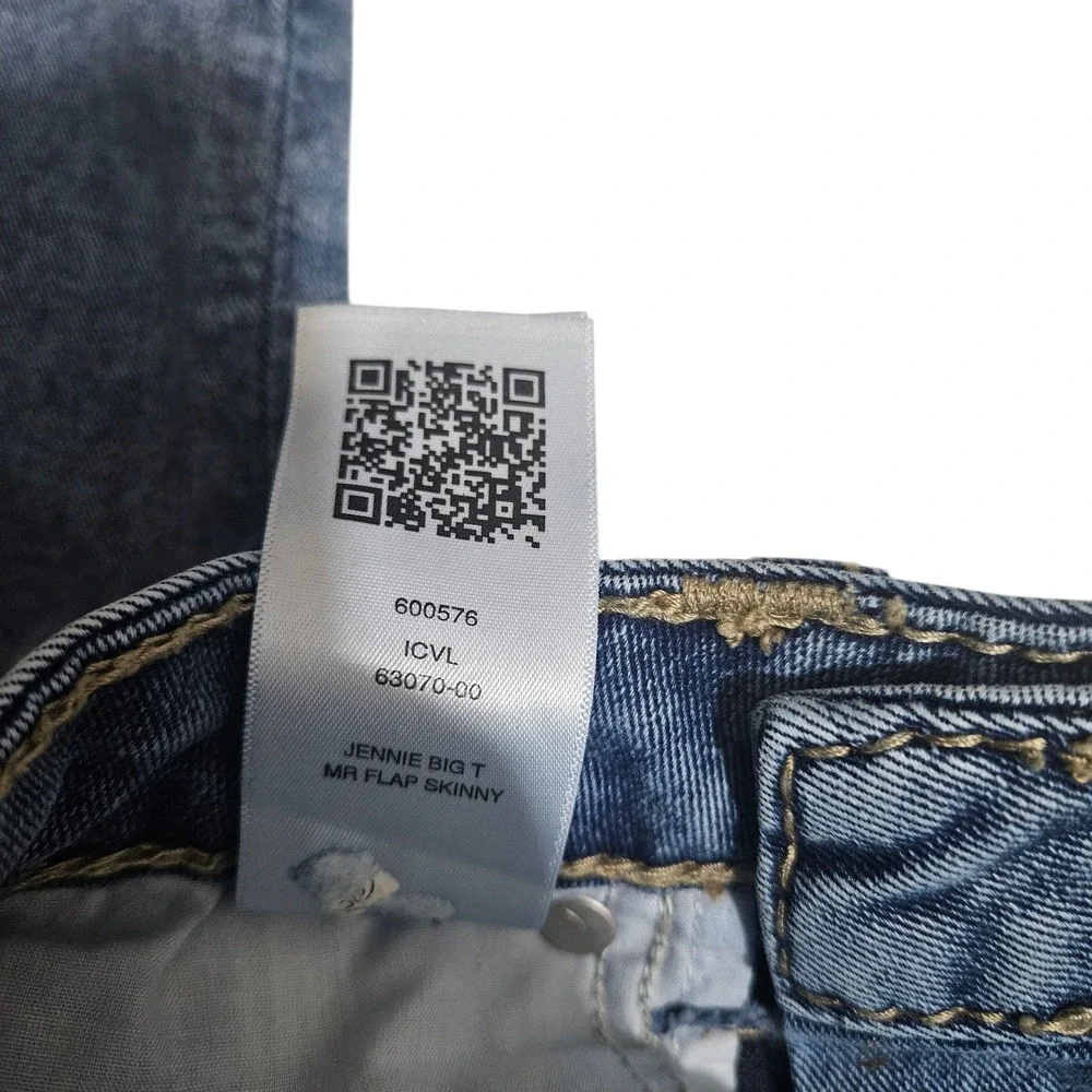 True Religion Jennie Curvy Mid Rise Super Skinny Jeans Blue Denim 28 Mens